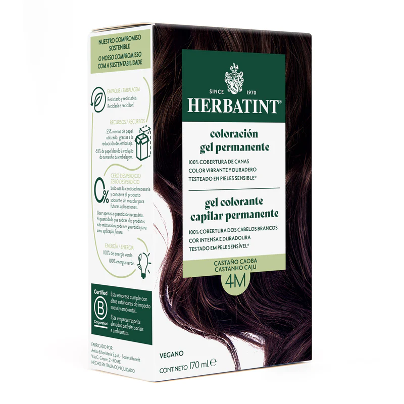 Tintura Herbatint Castaño Caoba 4M