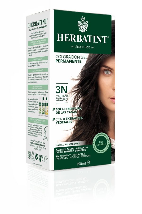 Tintura Herbatint  Castaño Oscuro Natural 3N