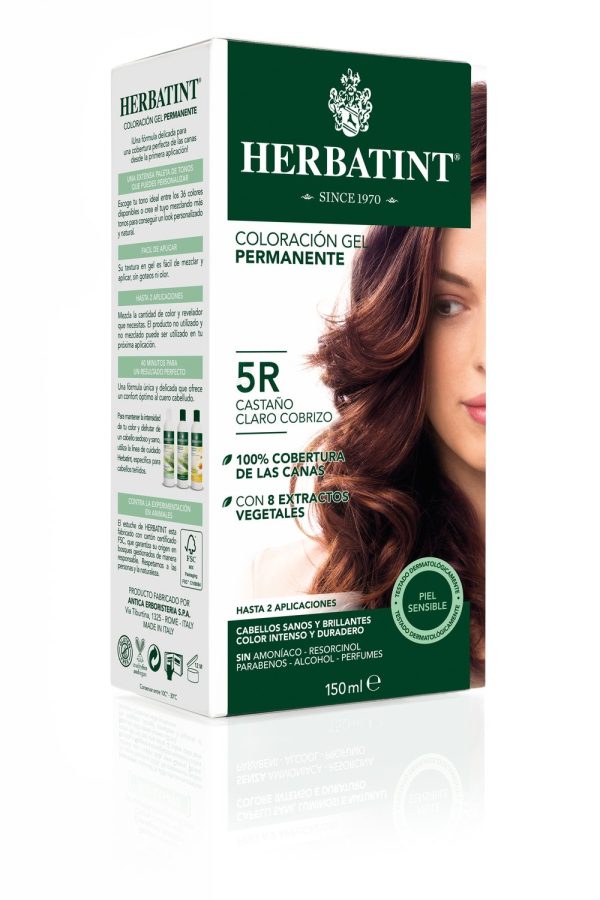 Tintura Herbatint  Castaño Claro Cobrizo  5R