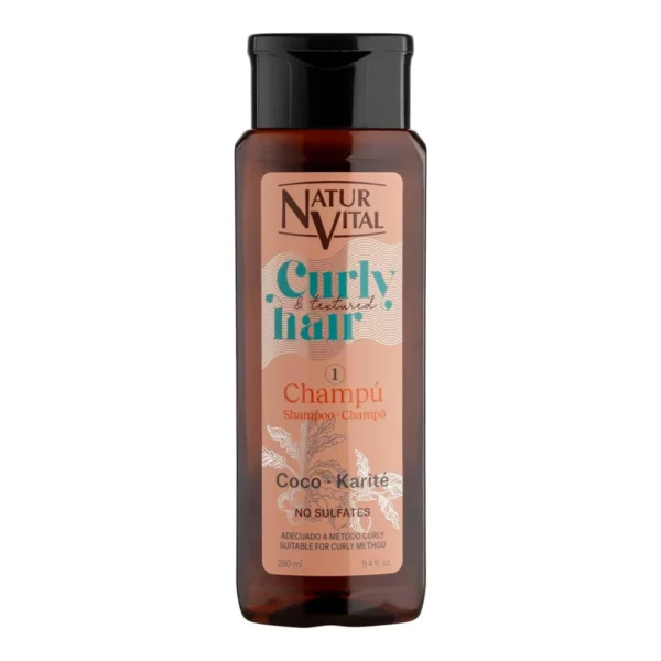 Shampoo Curly Cabello Rizado, Ondulado o Texturizado NaturVital  280 ml