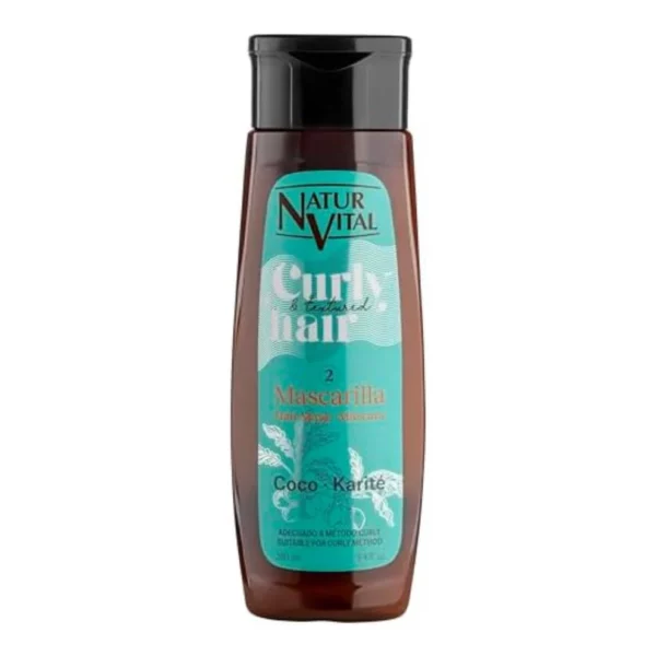 Mascarilla Curly Cabello Rizado, Ondulado o Texturizado NaturVital 280 ml