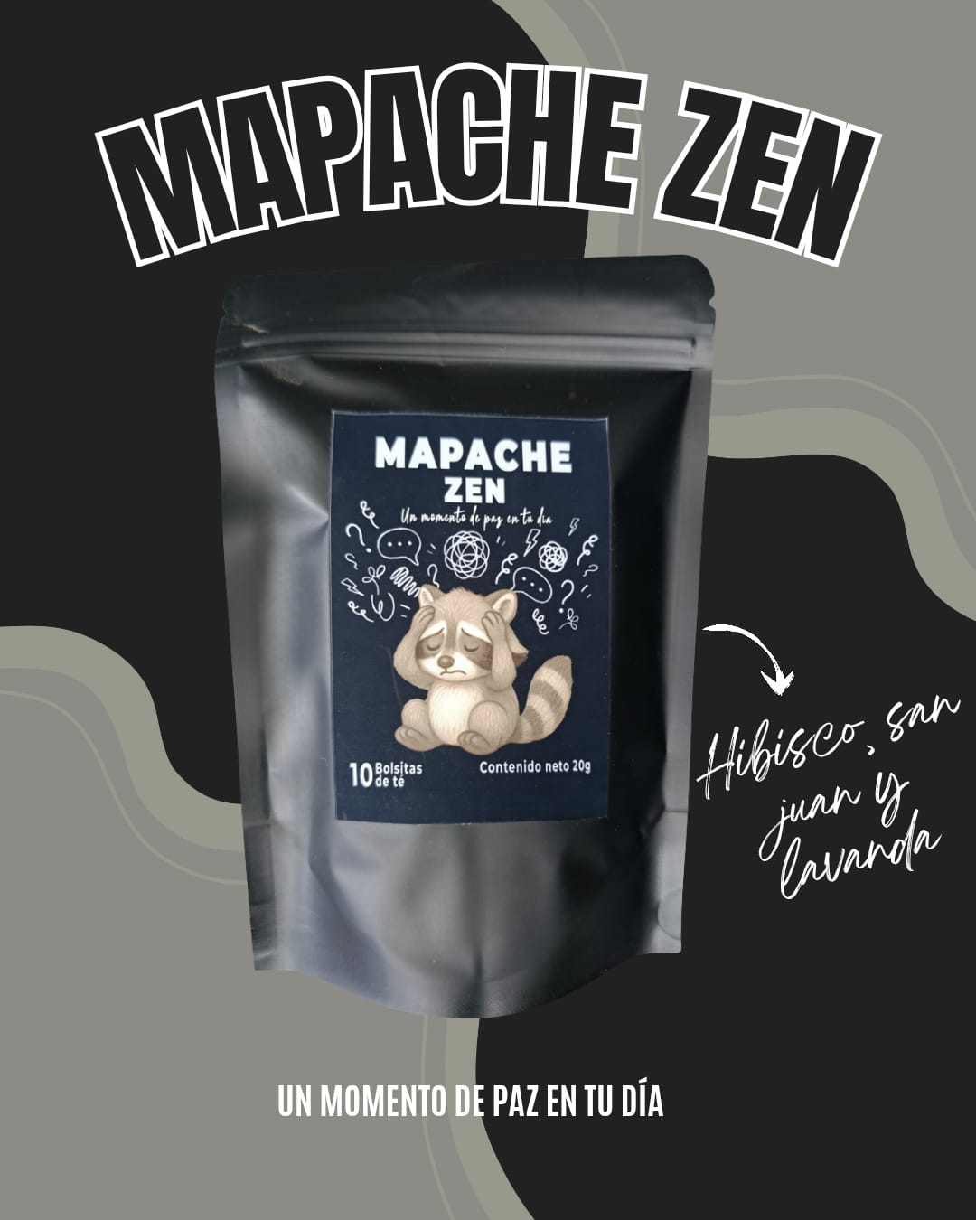 Infusión Zen Calma y Tranquilidad Mapache Infusiones