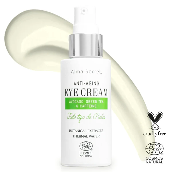 Contorno de Ojos Antiedad Aguacate y Cafeína Reduce Bolsas y Ojeras Alma Secret 30ml