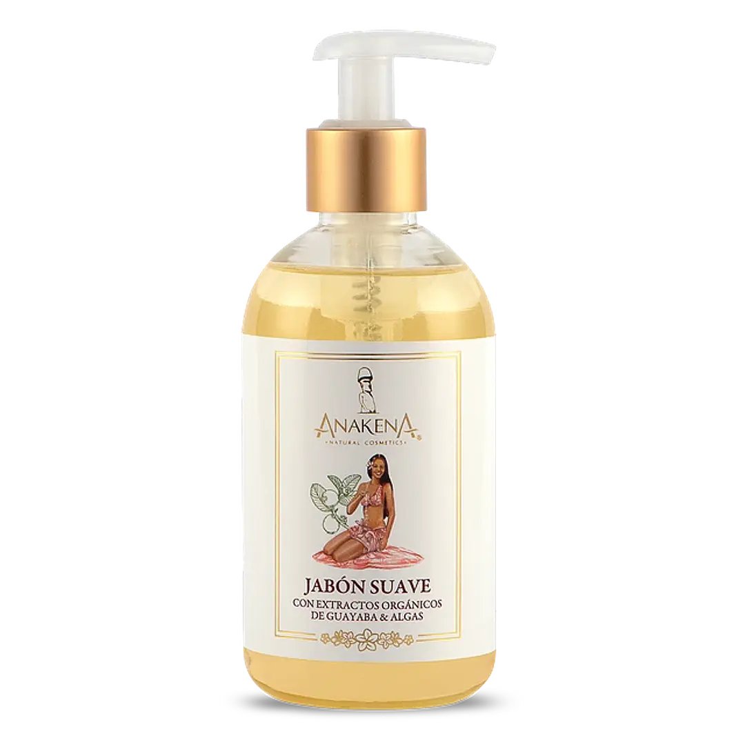 Jabón Suave con Extractos Naturales de Guayaba y Algas Anakena 250 ml